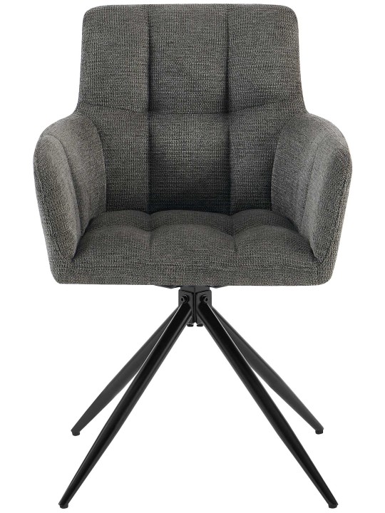 Silla de comedor Jonah tela, gris oscuro