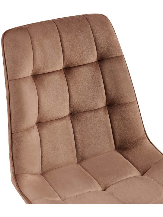 Juego de 2 sillas de comedor Gifford terciopelo, marrón