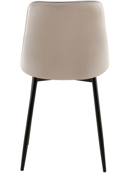 Juego de 2 sillas de comedor Gifford terciopelo, gris