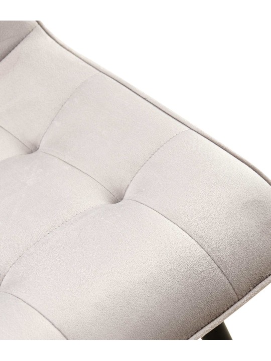 Juego de 2 sillas de comedor Gifford terciopelo, gris