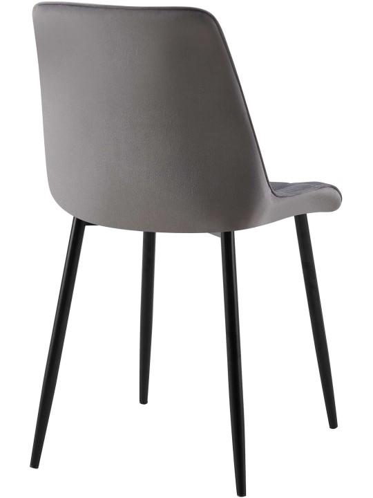 Juego de 2 sillas de comedor Gifford terciopelo, gris oscuro Juego de 2 sillas de comedor Gifford terciopelo, gris oscuro