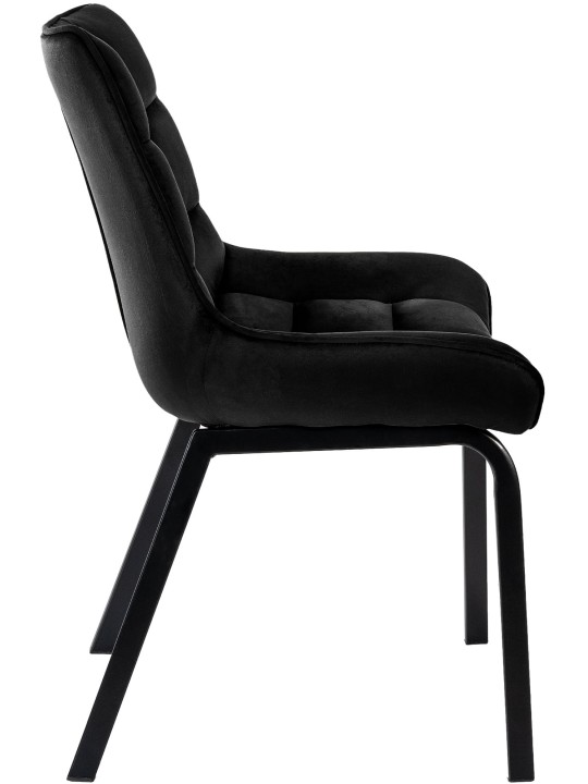 Conjunto de 2 sillas Saranda terciopelo, negro Conjunto de 2 sillas Saranda terciopelo, negro