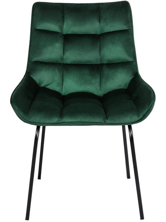 Conjunto de 2 sillas Saranda terciopelo, verde