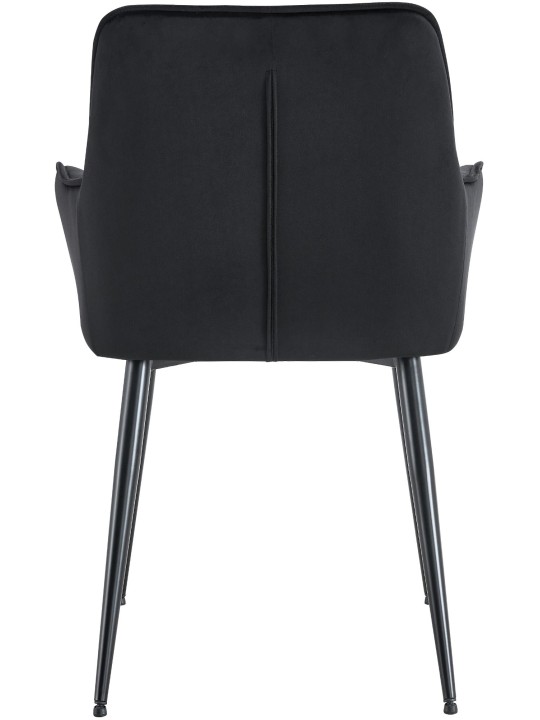 Juego de 2 sillas de comedor Ferndale de terciopelo, negro Juego de 2 sillas de comedor Ferndale de terciopelo, negro