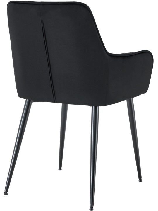 Juego de 2 sillas de comedor Ferndale de terciopelo, negro Juego de 2 sillas de comedor Ferndale de terciopelo, negro