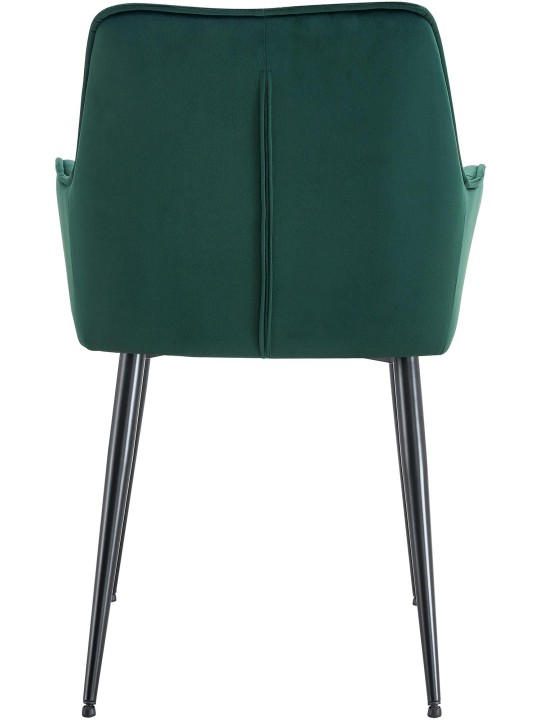 Juego de 2 sillas de comedor Ferndale de terciopelo, verde oscuro Juego de 2 sillas de comedor Ferndale de terciopelo, verde oscuro