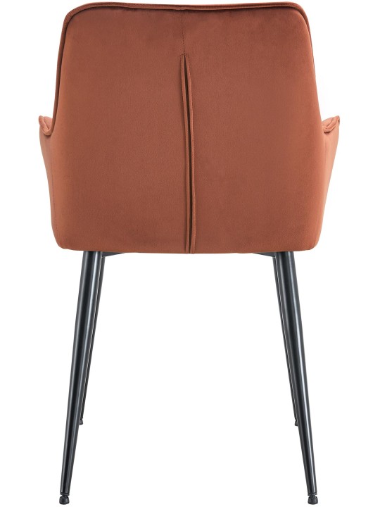 Juego de 2 sillas de comedor Ferndale de terciopelo, marrón