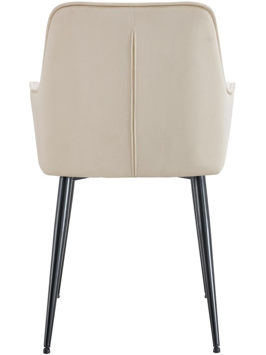 Juego de 2 sillas de comedor Ferndale de terciopelo, crema Juego de 2 sillas de comedor Ferndale de terciopelo, crema