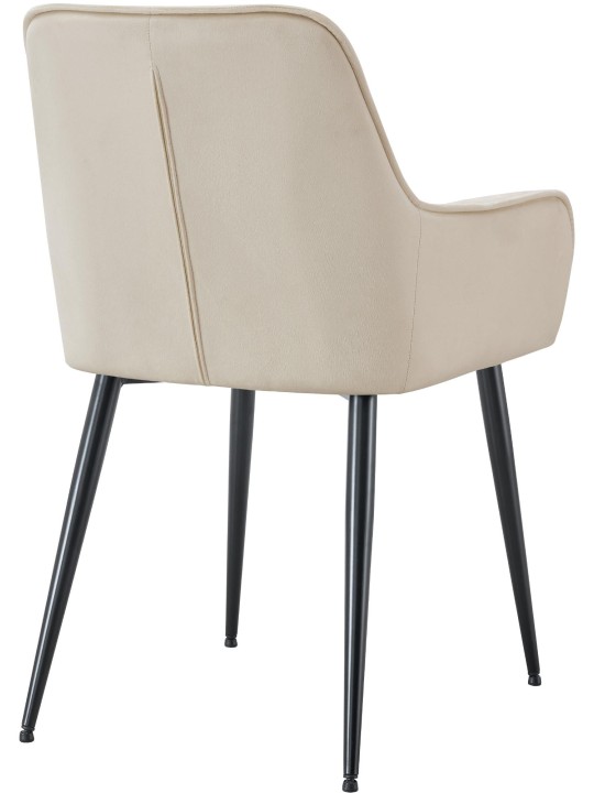 Juego de 2 sillas de comedor Ferndale de terciopelo, crema Juego de 2 sillas de comedor Ferndale de terciopelo, crema