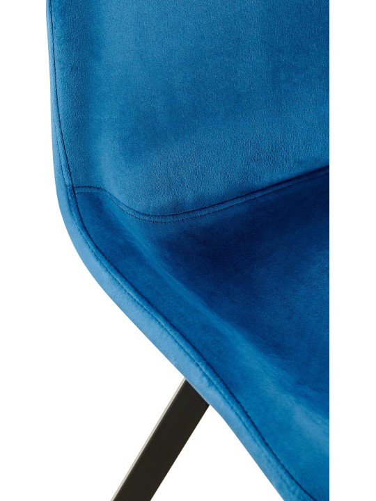 Juego de 2 sillas de comedor Lewes terciopelo, azul oscuro Juego de 2 sillas de comedor Lewes terciopelo, azul oscuro