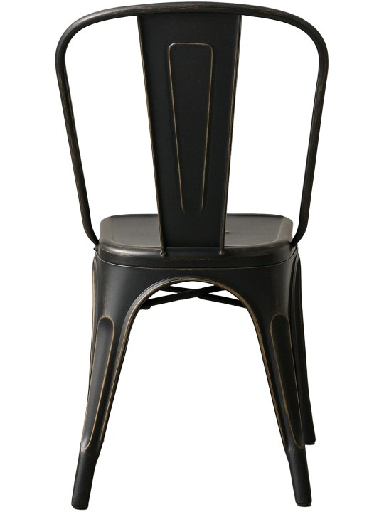 Silla Benedikt antigua, negro-oro