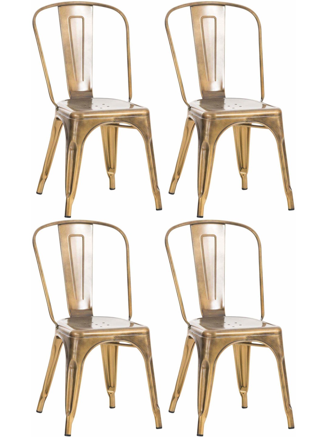 Juego de 4 sillas Benedikt, oro