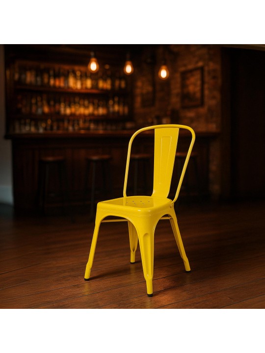 Juego de 4 sillas Benedikt, amarillo