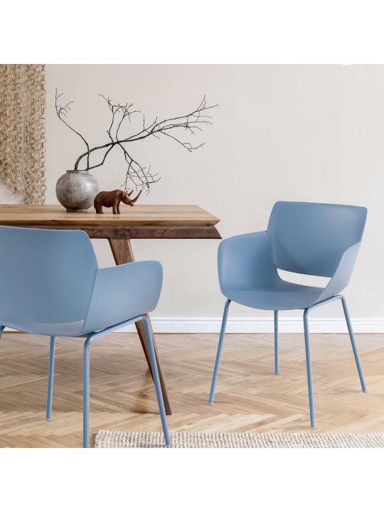 Conjunto de 2 sillas Alpena, azul