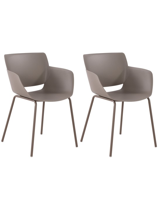 Conjunto de 2 sillas Alpena, taupe Conjunto de 2 sillas Alpena, taupe
