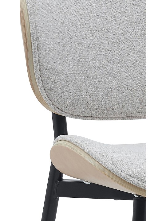 Juego de 2 sillas de comedor tela Enid, natural/crema Juego de 2 sillas de comedor tela Enid, natural/crema