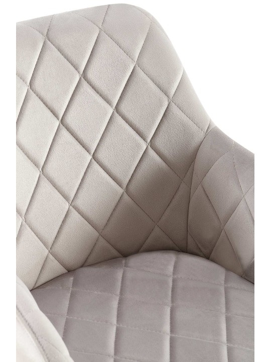 Silla de comedor Monett terciopelo B, gris