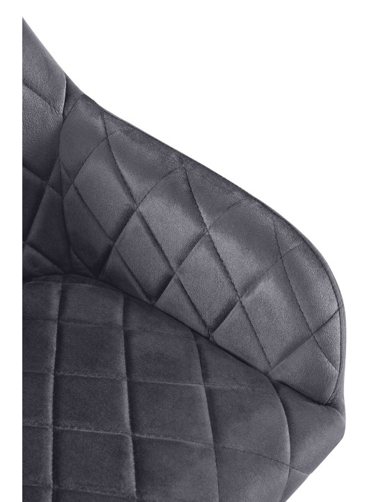 Silla de comedor Monett terciopelo G, gris oscuro