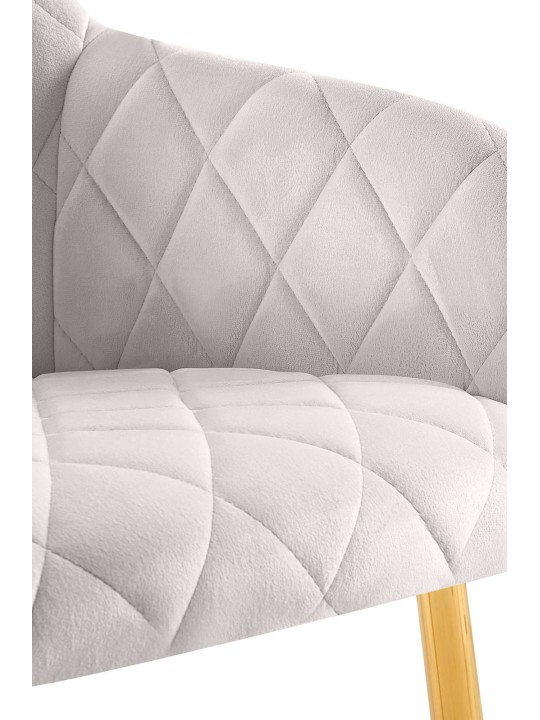 Silla de comedor Monett terciopelo G, gris