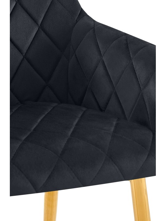 Silla de comedor Monett terciopelo G, negro Silla de comedor Monett terciopelo G, negro