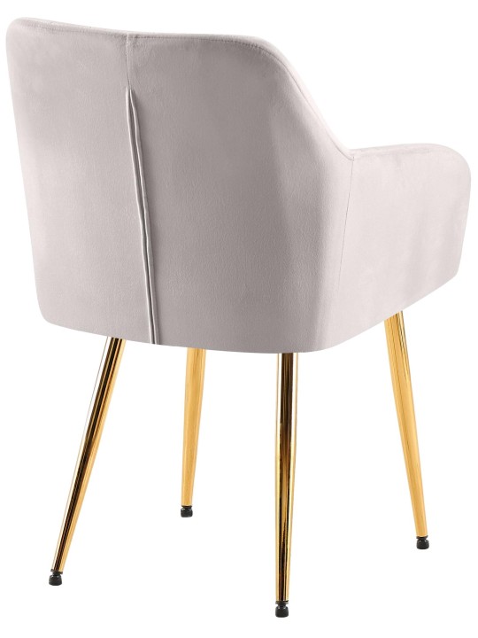 Juego de 2 sillas de comedor Monett terciopelo G, gris