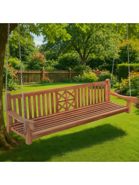 Banco columpio Granja 240 cm, teca