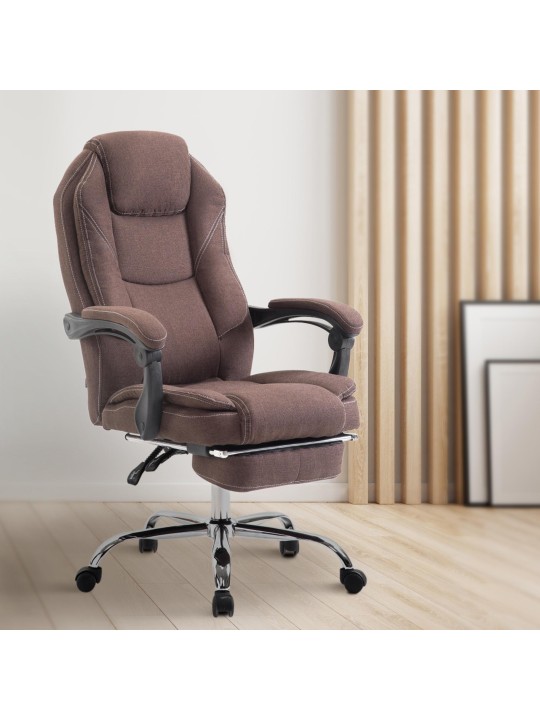 Silla de oficina Castle tela, marrón