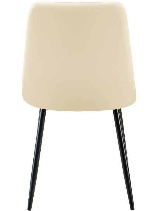 Silla de comedor Antibes piel sintética, crema