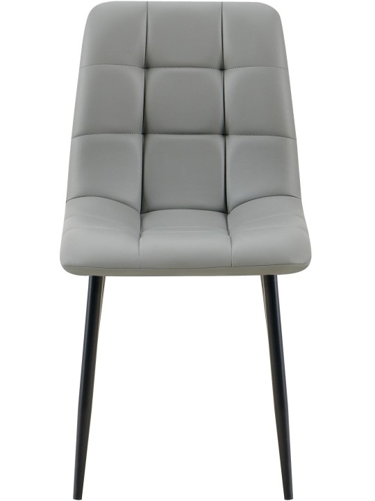 Silla de comedor Antibes piel sintética, gris claro