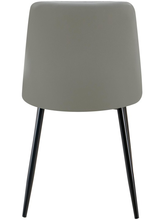 Silla de comedor Antibes piel sintética, gris claro