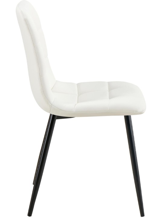 Silla de comedor Antibes piel sintética, blanco