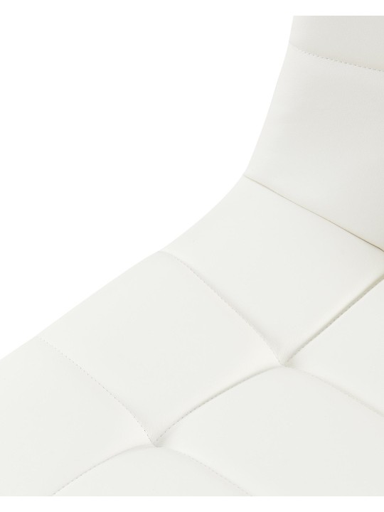 Silla de comedor Antibes piel sintética, blanco