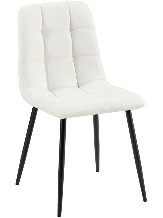 Silla de comedor Antibes piel sintética, blanco