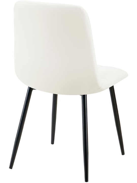 Silla de comedor Antibes piel sintética, blanco