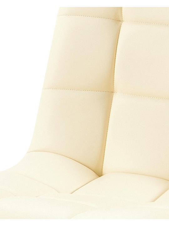 Silla de comedor Antibes piel sintética, crema