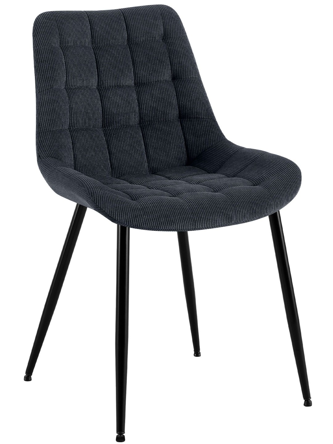 Silla de comedor Sardna Cord, negro