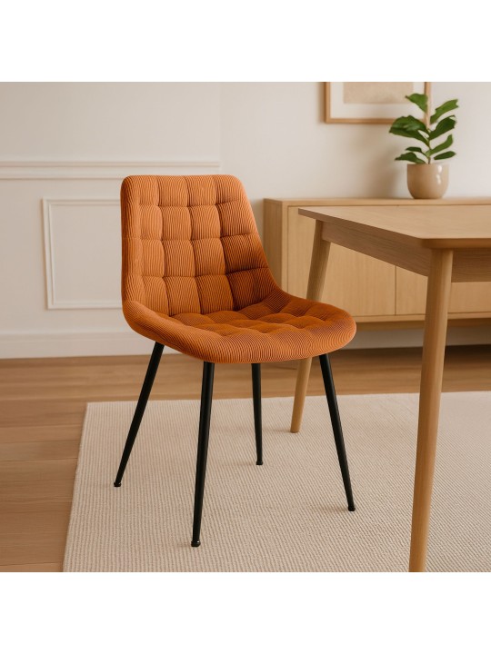 Silla de comedor Sardna Cord, naranja Silla de comedor Sardna Cord, naranja