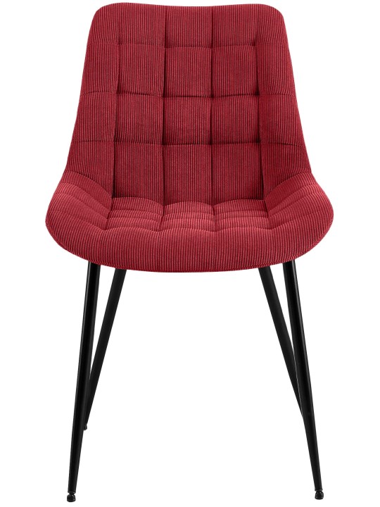 Silla de comedor Sardna Cord, burdeos