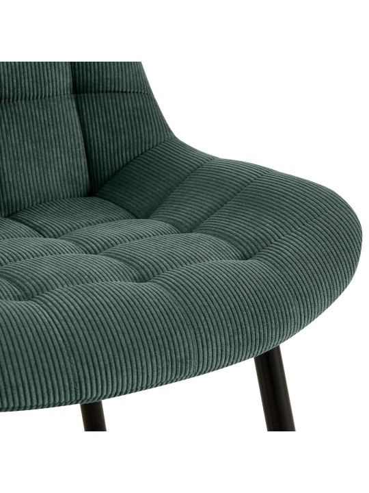 Silla de comedor Sardna Cord, verde