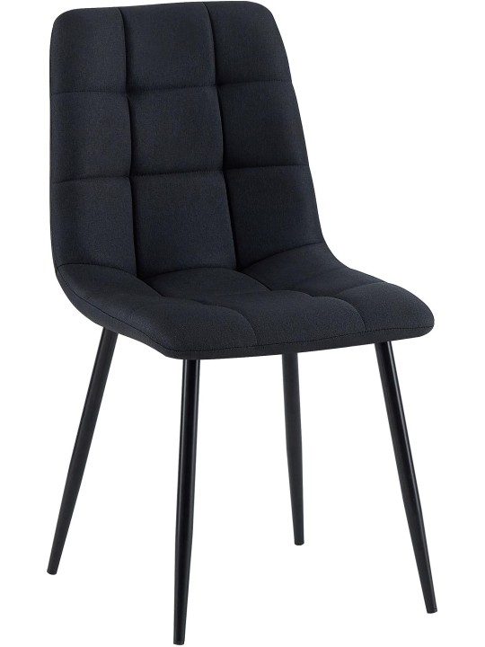 Silla de comedor tela Antibes, negro
