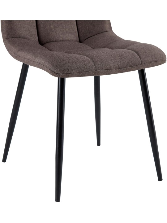 Silla de comedor tela Antibes, marrón