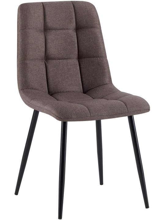 Silla de comedor tela Antibes, marrón