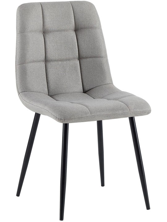 Silla de comedor tela Antibes, gris claro