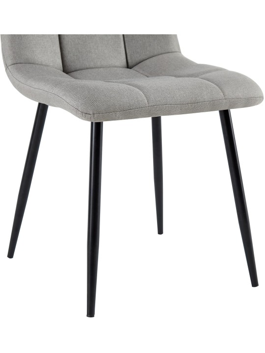 Silla de comedor tela Antibes, gris claro