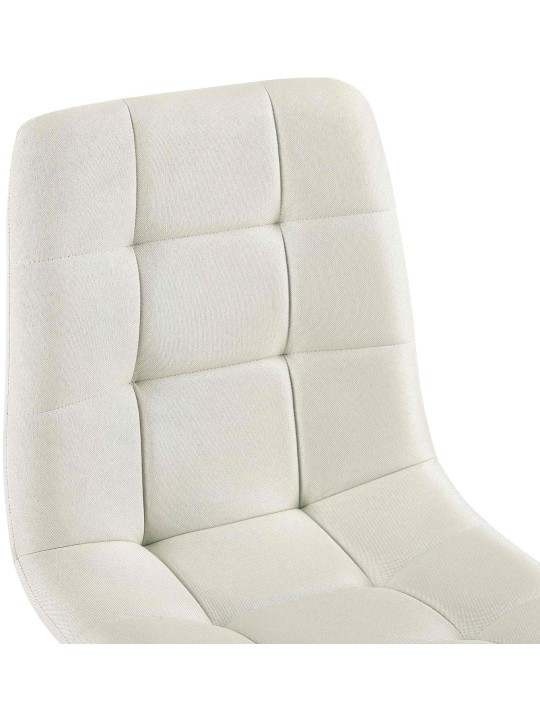 Juego de 4 sillas de comedor tela Antibes, crema