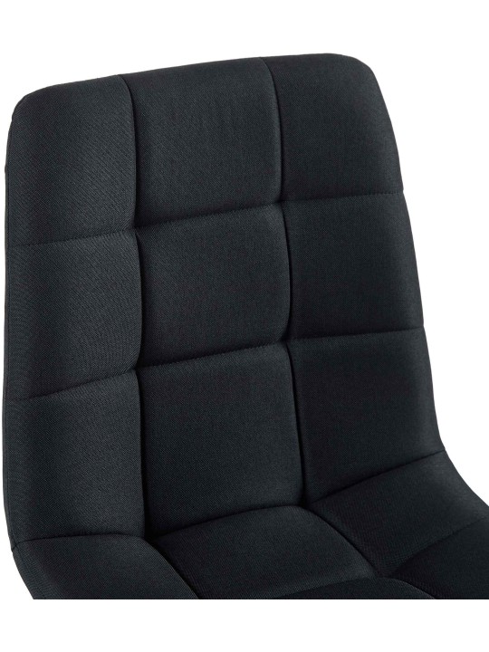 Juego de 4 sillas de comedor tela Antibes, negro