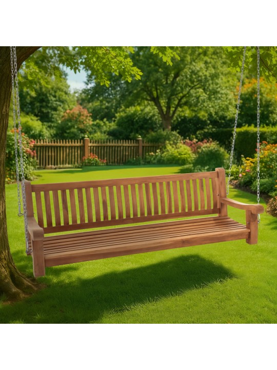 Banco mecedora Joyce 200 cm, teca