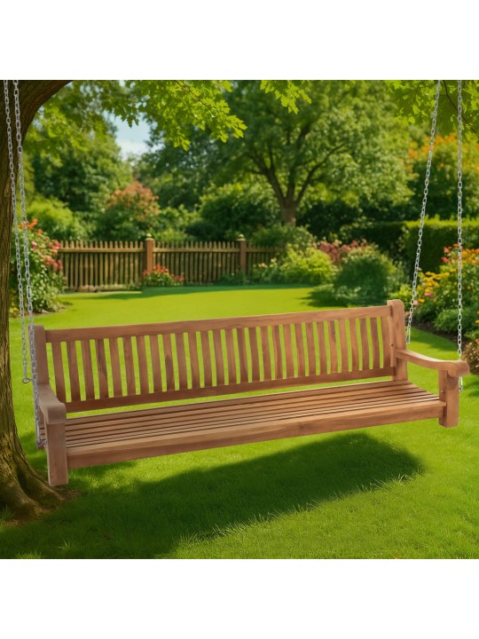 Banco mecedora Joyce 220 cm, teca