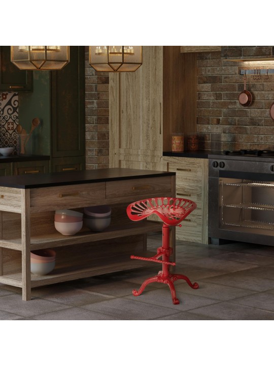 Taburete de bar Butch, rojo