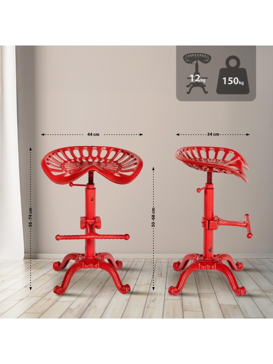 Taburete de bar Butch, rojo